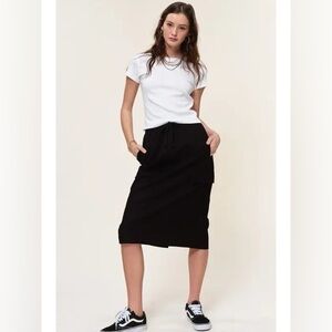 193 - Women's Black Cargo Skirt